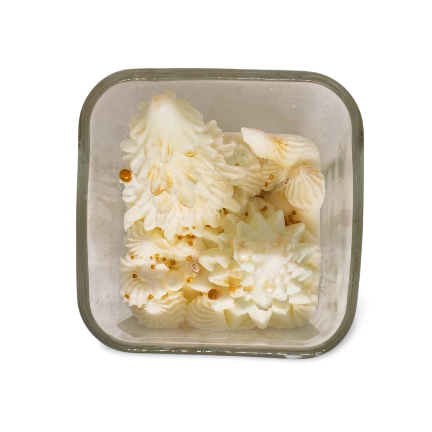 Charming White Christmas Candle