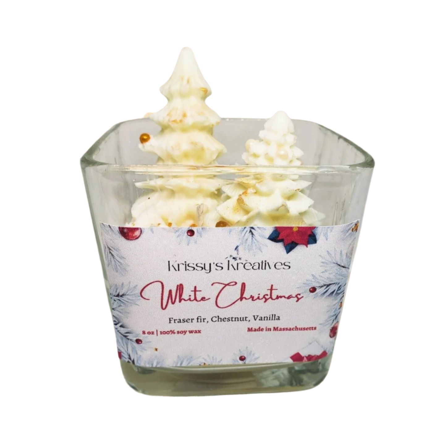 Charming White Christmas Candle