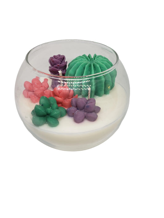 Globe Succulent Terrarium  Candle