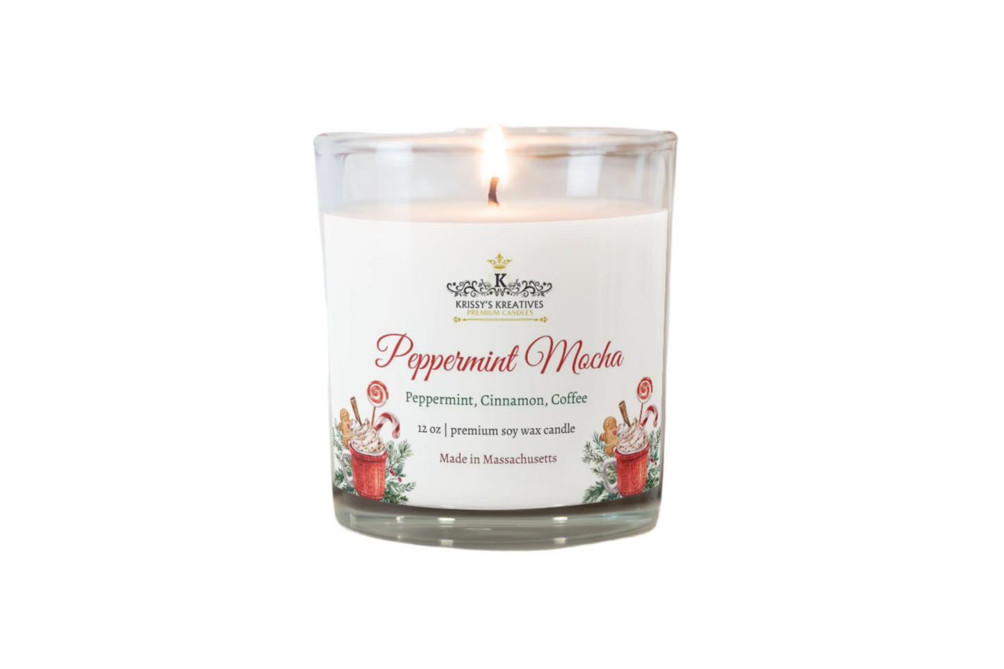 Peppermint Mocha Holiday Candle, Christmas Scents,