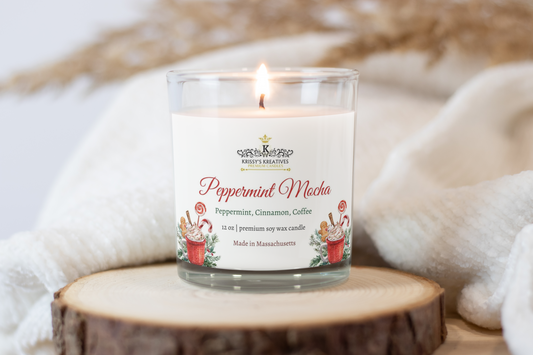 Peppermint Mocha Holiday Candle, Christmas Scents,