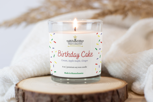 Birthday Cake Gift Premium Soy Wax Scented Candle